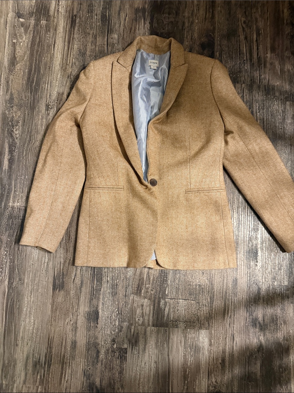 Women’s Tan Wool-Blend Blazer - Unbranded
